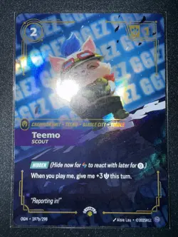Teemo - Scout GGEZ OGN 197b/298 Riftbound Nexus Night Promo Card - NM - Image 1