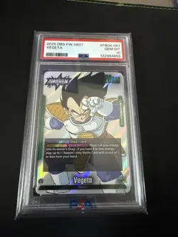 2025 DRAGON BALL SUPER CARD GAME FUSION WORLD MANGA BOOSTER 01 VEGETA PSA 10 - Image 1