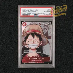 PSA10 JP Monkey D. Luffy P-001 25th Anniv Promo Manga Alt Art Parallel One Piece - Image 1