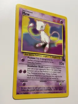 Vintage Mew Pokemon Card WOTC Black Star Promo 1999 2000 LP No. 8 - Image 2