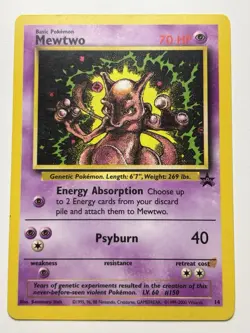 Mewtwo #14 Pokemon Movie Black Star Promo Card CGC MP - Image 1