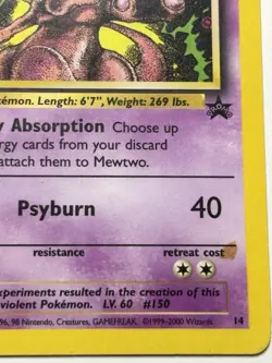 Mewtwo #14 Pokemon Movie Black Star Promo Card CGC MP - Image 5