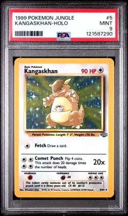 1999 Pokemon Jungle Kangaskhan Holo #5 PSA 9 Mint - Image 1