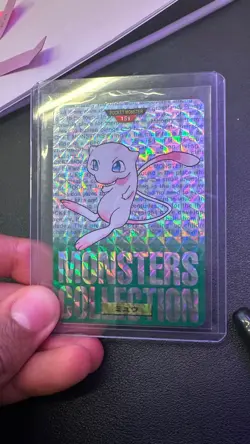 1996 Pokemon Bandai Japan MEW #151 Carddass Vending Prism GREEN - Image 1