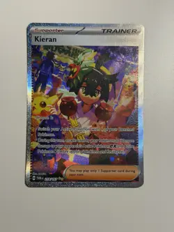 Pokemon TCG Trainer Kieran 218/167 Twilight Masquerade Full Art NM - Image 1