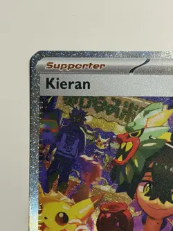 Pokemon TCG Trainer Kieran 218/167 Twilight Masquerade Full Art NM - Image 2