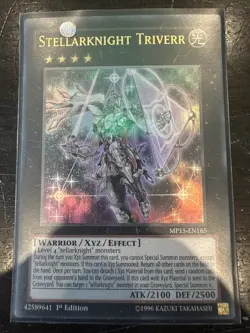 YuGiOh Stellarknight Triverr - MP15-EN165 - Ultra Rare - 1st Edition LP - Image 1