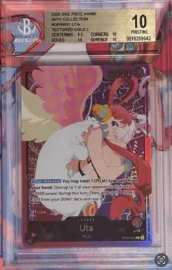 One Piece Uta Gold Leader EB02 25th Collection OP06-001 BGS 10 POP 2 - Image 1