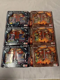 One Piece TCG Illustration Box Vol 5 and Vol 6 Lot Of 6 Factory Sealed BANDAI - Image 1