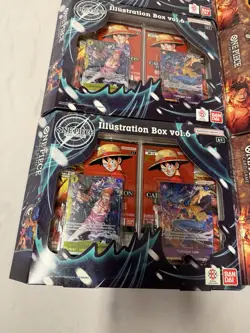 One Piece TCG Illustration Box Vol 5 and Vol 6 Lot Of 6 Factory Sealed BANDAI - Image 2
