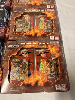 One Piece TCG Illustration Box Vol 5 and Vol 6 Lot Of 6 Factory Sealed BANDAI - Image 3