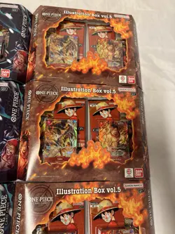 One Piece TCG Illustration Box Vol 5 and Vol 6 Lot Of 6 Factory Sealed BANDAI - Image 4
