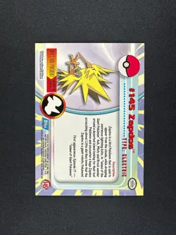 2000 Topps Pokemon TV Animation Edition Series 3 Non Holo #145 Zapdos - Image 2