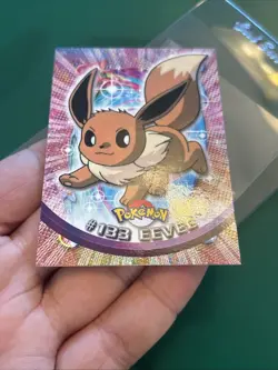 2000 Topps Pokemon TV Animation Edition Series 3 Non Holo #133 Eevee Blue Label - Image 5