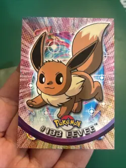 2000 Topps Pokemon TV Animation Edition Series 3 Non Holo #133 Eevee Blue Label - Image 1