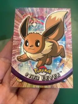 2000 Topps Pokemon TV Animation Edition Series 3 Non Holo #133 Eevee Blue Label - Image 3