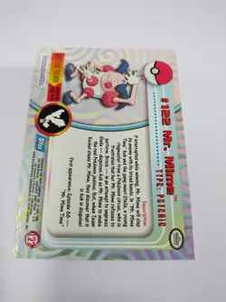 MINT Topps Pokemon Series 3 Mr Mime 122 Non Holo Tv Animation Edition Glossy! - Image 3