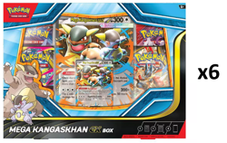 Pokemon TCG Mega Kangaskhan ex COLLECTION BOX CASE Factory Sealed 6 Boxes - Image 1