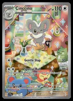 Pokemon Cards Cinccino 183/162 Temporal Forces Illustration Rare NM - Image 1