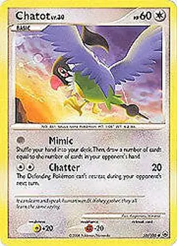 Pokemon Diamond and Pearl Majestic Dawn- Chatot (Common) Card 55/100 - Image 1