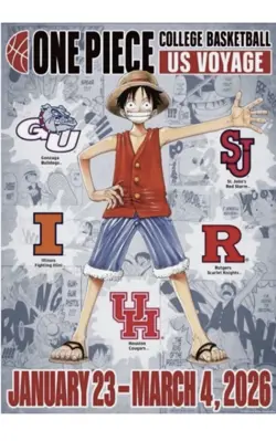 One Piece Monkey D. Luffy US Voyage College Basketball Promo Card SEALED - Image 2