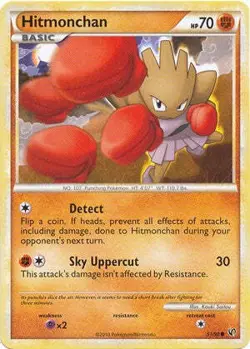 Pokemon Card HeartGold SoulSilver Undaunted 51/90 Hitmonchan - Image 1
