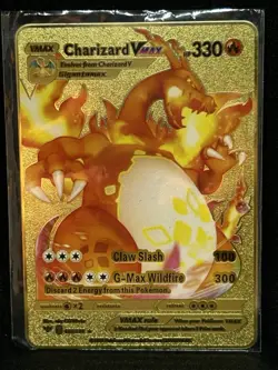 Pokemon Charizard VMAX Gold Foil Full Art Display Card 020/189 - Image 1