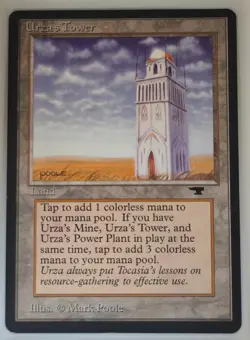 Urza's Tower (Plains) EX, English MTG Antiquities - Image 1
