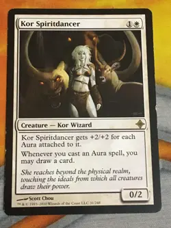 D1199 MAGIC GATHERING RISE OF ELDRAZI KOR SPIRITDANCER #31 HP R MTG - Image 1