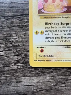 Pokemon Celebrations Birthday Pikachu #24 Holo Black Star NM 25th anniversary - Image 4