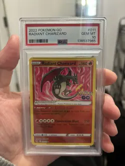 Pokemon GO Radiant Charizard PSA 10 011/078 2022 Gem Mint English - Image 1