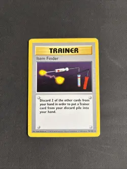 Pokemon TCG Item Finder Base Set 74/102 Regular Shadowless Rare Non Holo - MP - Image 1