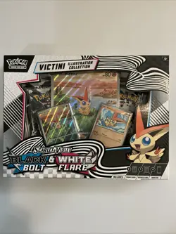 Pokemon TCG Black Bolt & White Flare Unova Victini Illustration Collection Box - Image 1