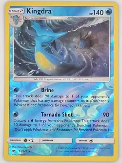 Kingdra 31/147 Pokemon - Reverse Holo Sun & Moon Burning Shadows MP - Image 1