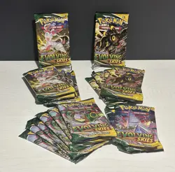 Nintendo Pokemon TCG Sword Shield Evolving Skies Booster Pack Lot 18 Sealed - Image 4