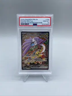 Pokemon Raging Bolt Ex #166 Special Illustration Rare Psa 10 Prismatic Evolution - Image 1