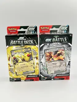 Pokemon TCG 2x EX Battle Decks - Ampharos EX & Kangaskhan EX, New, Sealed - Image 1