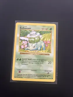 Pokemon TCG Bulbasaur Base Set 44/102 Regular Unlimited Common NM - Image 1