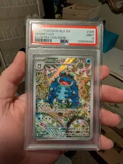 2025 POKEMON SV BLACK BOLT - BLK EN #105/086 SEISMITOAD ILLUSTRATION RARE PSA 9 - Image 1