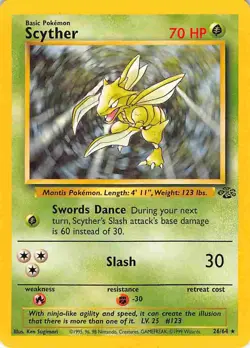 Scyther 26/64 Rare Jungle Pokemon LP - Image 1