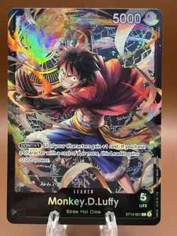 Monkey.D.Luffy - ST14-001 - Leader - English - Near Mint - One Piece CCG - Image 1