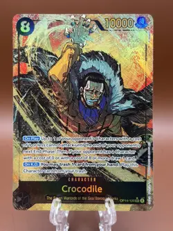 Crocodile OP14-120 Alternate Art The Azure Sea's Seven Sec One Piece Alt Secret - Image 1