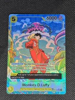 One Piece Monkey D Luffy OP07-109 SR Treasure Rare Alt Art English Edition - Image 1