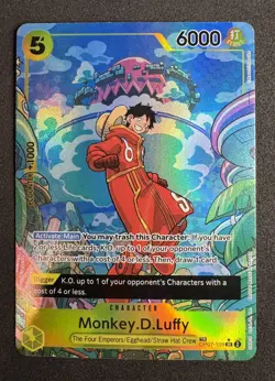One Piece Monkey D Luffy OP07-109 SR Treasure Rare Alt Art English Edition - Image 1