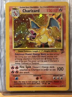 Pokemon TCG Vintage Charizard 4/130 Base Set 2 Holo Swirl Rare 1999 2000 - Image 5