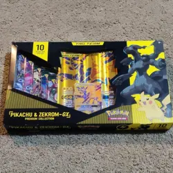 Pokemon Pikachu & Zekrom GX Tag Team Premium Collection Sealed Evolving Skies - Image 1