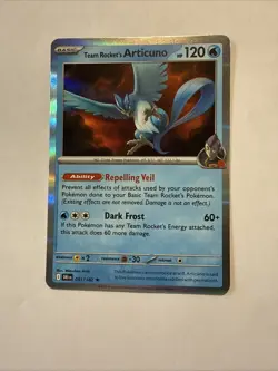 Team Rocket's Articuno 51/182 Holo Rare - Pokemon TCG Destined Rivals NM - Image 1