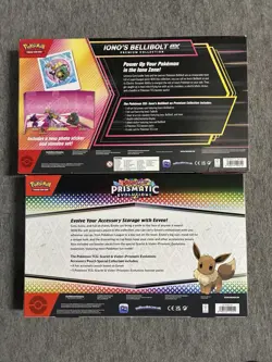 Prismatic Evolutions Eevee Pouch & Iono's Bellibolt Premium Collection Pokemon - Image 2