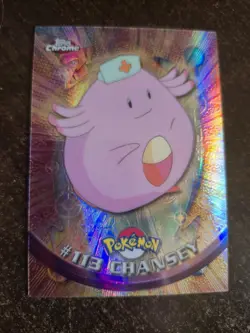 2000 Pokemon Topps Chrome Spectra Chansey #113 Pokemon Card Very Rare Holo - Image 1