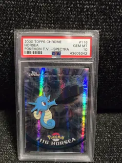 PSA 10 2000 Pokemon Game Topps Chrome Horsea Spectra TV Rare Base Series 2 GEM - Image 1